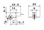 Getriebemotor 1.2-2.4V 36:1 Antrieb Car System 7mm M700G36