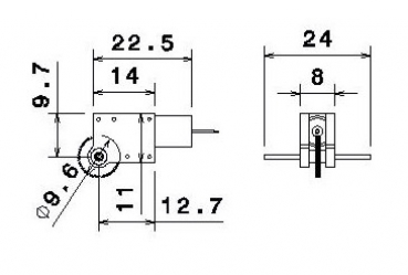 Getriebemotor 1.2-2.4V 36:1 Antrieb Car System 7mm M700G36