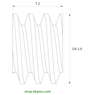 Schnecke M0.2 / Ø 2.8 mm / 1-gängigLänge (T) mm 2.0Bohrung (D) mm 1.00 Presspassung PDrehrichtung rechtsPOM-C natur[SN-M0.2-d2.8-T2-D1P-PN-R]