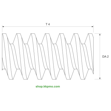 Schnecke M0.2 / Ø 2,0 mm / 1-gängigLänge (T) mm 4,0Bohrung (D) mm 0,80 Presspassung PDrehrichtung rechtsPOM-C natur[SN-M0.2-d2-T4-D0.8P-PN-R]