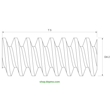 Schnecke M0.2 / Ø 2.0 mm / 1-gängigLänge (T) mm 5.0Bohrung (D) mm 0.80 Presspassung PDrehrichtung rechtsPOM-C natur[SN-M0.2-d2-T5-D0.8P-PN-R]