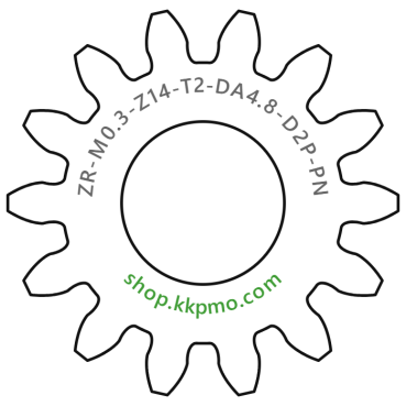 Zahnrad M0.3 / 14 Z AD 4,8mmBohrung (D) mm 2,00 Presspassung PBreite (T) mm 2,0POM-C natur[ZR-M0.3-Z14-T2-DA4.8-D2P-PN]