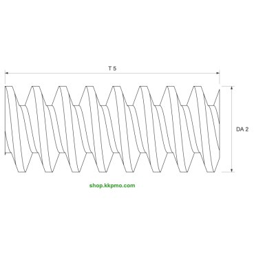 Schnecke M0.2 / Ø 2.0 mm / 1-gängigLänge (T) mm 5.0Bohrung (D) mm 0.70 Presspassung PDrehrichtung rechtsPOM-C natur[SN-M0.2-d2-T5-D0.7P-PN-R]
