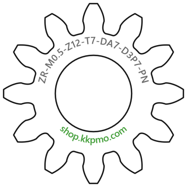 Zahnrad M0.5 / 12 Z AD 7.00mmBohrung (D) mm 3.00 P7Breite (T) mm 7.0POM-C natur[ZR-M0.5-Z12-T7-DA7-D3P7-PN]08/07/2026-2