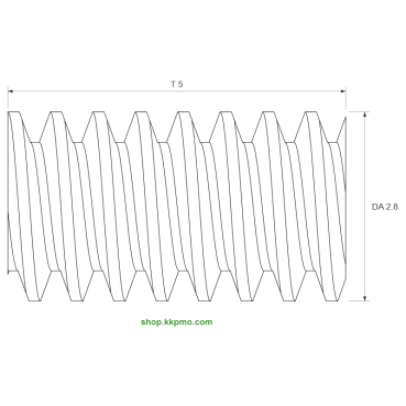 Schnecke M0.2 / Ø 2,8 mm / 1-gängigLänge (T) mm 5,0Bohrung (D) mm 1,00 Spielpassung HDrehrichtung rechtsMessing MO58[SN-M0.2-d2.8-T5-D1H-MS-R]Schnecke V 10 C
