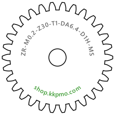 Zahnrad M0.2 / 30 Z AD 6,4mmBohrung (D) mm 1,00 Spielpassung HBreite (T) mm 1,0Messing MO58[ZR-M0.2-Z30-T1-DA6.4-D1H-MS]Schneckenrad V 10 C