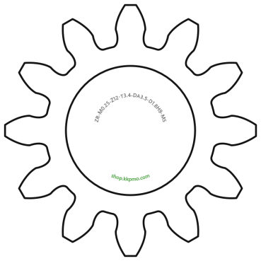 Zahnrad M0.25 / 12 Z AD 3.50mmBohrung (D) mm 1.80 H9Breite (T) mm 3.4Messing MO58[ZR-M0.25-Z12-T3.4-DA3.5-D1.8H9-MS]