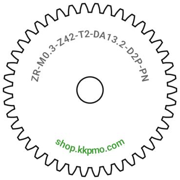 Zahnrad M0.3 / 42 Z AD 13,2mmBohrung (D) mm 2,00 Presspassung PBreite (T) mm 2,0POM-C natur[ZR-M0.3-Z42-T2-DA13.2-D2P-PN]Kasettdeck