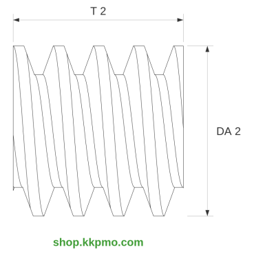 Schnecke M0.15 / Ø 2.0 mm / 1-gängigLänge (T) mm 2.0Bohrung (D) mm 1.00 Presspassung PDrehrichtung rechtsPOM-C natur[SN-M0.15-d2-T2-D1P-PN-R]