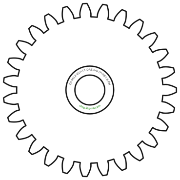 Zahnrad M0.2 / 27 Z AD 5.8mmBohrung (D) mm 1.00 Presspassung PBreite (T) mm 1.0POM-C natur[ZR-M0.2-Z27-T1-DA5.8-D1P-NB1.6-PN]