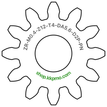 Zahnrad M0.4 / 12 Z AD 5.6mmBohrung (D) mm 2.00 Presspassung PBreite (T) mm 4.0POM-C natur[ZR-M0.4-Z12-T4-DA5.6-D2P-PN]ESU Class 66