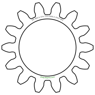 Zahnrad M0.4 / 14 Z AD 6.4mmBohrung (D) mm 4.00 Spielpassung HBreite (T) mm 2.5Messing MO58[ZR-M0.4-Z14-T2.5-DA6.4-D4H-MS]Upgrade pinion gear ftx ranger 1/16