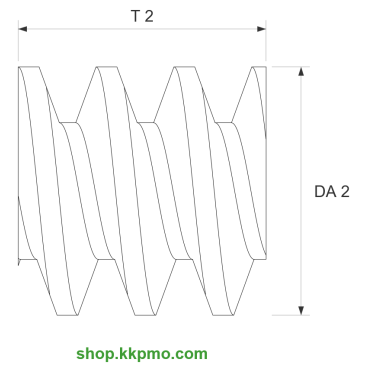 Schnecke M0.2 / Ø 2,0 mm / 1-gängigLänge (T) mm 2,0Bohrung (D) mm 0,80 Presspassung PDrehrichtung rechtsPOM-C natur[SN-M0.2-d2-T2-D0.8P-PN-R]
