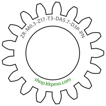 Zahnrad M0.3 / 17 Z AD 5,7mmBohrung (D) mm 3,00 Presspassung PBreite (T) mm 3,0POM-C natur[ZR-M0.3-Z17-T3-DA5.7-D3P-PN]