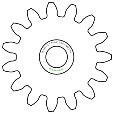 Zahnrad M0.3 / 15 Z AD 5.1mmBohrung (D) mm 1.00 Presspassung P8Breite (T) mm 1.0POM-C natur[ZR-M0.3-Z15-T1-DA5.1-D1P8-NB1.6-PN]