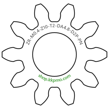 Zahnrad M0.4 / 10 Z AD 4,8mmBohrung (D) mm 2,00 Presspassung PBreite (T) mm 2,0POM-C natur[ZR-M0.4-Z10-T2-DA4.8-D2P-PN]BR84/95 Tillig TT