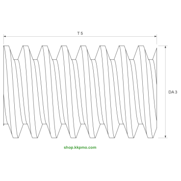 Schnecke M0.2 / Ø 3,0 mm / 1-gängigLänge (T) mm 5,0Bohrung (D) mm 1,00 Presspassung PDrehrichtung rechtsPOM-C natur[SN-M0.2-d3-T5-D1P-PN-R]