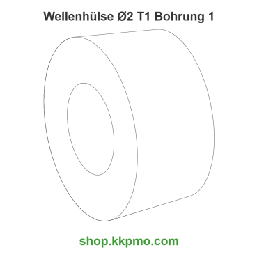 Wellenhülse / Ø 2.0 mmLänge (T) mm 1.0Bohrung (D) mm 1.00 Spielpassung HPOM-C natur[WH-d2-T1-D1H-PN]flip clock