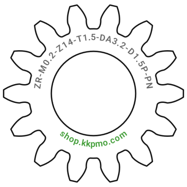 Zahnrad M0.2 / 14 Z AD 3.2mmBohrung (D) mm 1.50 Presspassung Hausnorm PBreite (T) mm 1.5POM-C natur[ZR-M0.2-Z14-T1.5-DA3.2-D1.5P-PN]Zoom drive gear Pentax Zoom 70 camera5171Z70