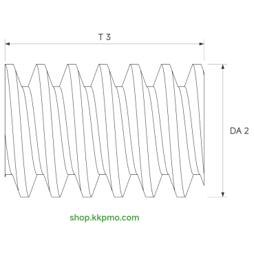 Schnecke M0.15 / Ø 2,0 mm / 1-gängigLänge (T) mm 3,0Bohrung (D) mm 1,00 Spielpassung Hausnorm HDrehrichtung rechtsMessing MO58[SN-M0.15-d2-T3-D1H-MS-R]