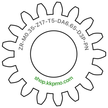 Zahnrad M0.35 / 17 Z AD 6.65mmBohrung (D) mm 3.00 PBreite (T) mm 5.0POM-C natur[ZR-M0.35-Z17-T5-DA6.65-D3P-PN]