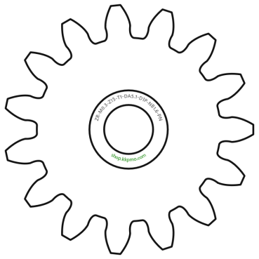 Zahnrad M0.3 / 15 Z AD 5.1mmBohrung (D) mm 1.00 Presspassung Hausnorm PBreite (T) mm 1.0POM-C natur[ZR-M0.3-Z15-T1-DA5.1-D1P-NB1.6-PN]