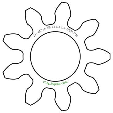 Zahnrad M0.4 / 9 Z AD 4,4mmBohrung (D) mm 2,00 Presspassung Hausnorm PBreite (T) mm 4,0POM-C natur[ZR-M0.4-Z9-T4-DA4.4-D2P-PN]