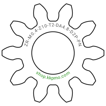 Zahnrad M0.4 / 10 Z AD 4,8mmBohrung (D) mm 2,00 Presspassung Hausnorm PBreite (T) mm 2,0POM-C natur[ZR-M0.4-Z10-T2-DA4.8-D2P-PN]BR 95 Spur TT Achsenzahnräder