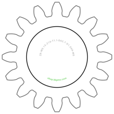 Zahnrad M0.15 / 16 Z AD 2.70mmBohrung (D) mm 1.50 H9Breite (T) mm 1.1Messing MO58[ZR-M0.15-Z16-T1.1-DA2.7-D1.5H9-MS]