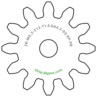 Zahnrad M0.3 / 12 Z AD 4.2mmBohrung (D) mm 0.80 Presspassung Hausnorm PBreite (T) mm 1.5POM-C schwarz[ZR-M0.3-Z12-T1.5-DA4.2-D0.8P-PB]