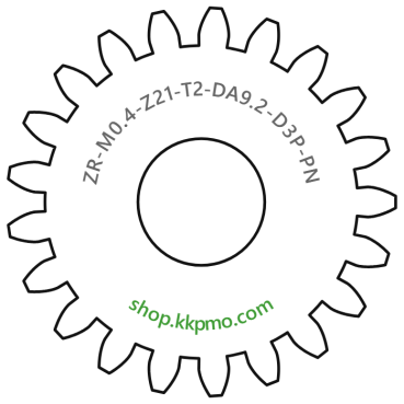 Zahnrad M0.4 / 21 Z AD 9,2mmBohrung (D) mm 3,00 Presspassung Hausnorm PBreite (T) mm 2,0POM-C natur[ZR-M0.4-Z21-T2-DA9.2-D3P-PN]Getriebeumbau Lok BR52 Hond.