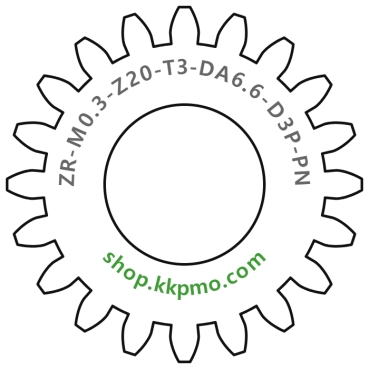 Zahnrad M0.3 / 20 Z AD 6.60mmBohrung (D) mm 3.00 PBreite (T) mm 3.0POM-C natur[ZR-M0.3-Z20-T3-DA6.6-D3P-PN]