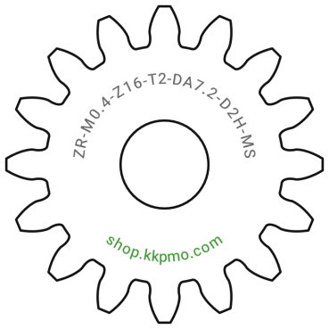 Zahnrad M0.4 / 16 Z AD 7,2mmBohrung (D) mm 2,00 Spielpassung Hausnorm HBreite (T) mm 2,0Messing MO58[ZR-M0.4-Z16-T2-DA7.2-D2H-MS]