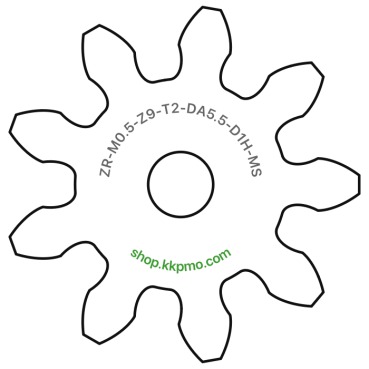 Zahnrad M0.5 / 9 Z AD 5.5mmBohrung (D) mm 1.00 Spielpassung Hausnorm HBreite (T) mm 2.0Messing MO58[ZR-M0.5-Z9-T2-DA5.5-D1H-MS]