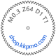 Gearwheel Pinion M0.3 / 64 teeth OD 19,8mm