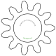 Zahnrad M0.15 / 11 Z AD 1,95mmBohrung (D) mm 1,00 H9Breite (T) mm 1,0POM-C natur[ZR-M0.15-Z11-T1-DA1.95-D1H9-PN]