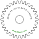 Zahnrad M0.15 / 30 Z AD 4.80mmBohrung (D) mm 1.00 H9Breite (T) mm 1.0POM-C natur[ZR-M0.15-Z30-T1-DA4.8-D1H9-PN]