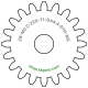 Zahnrad M0.2 / 20 Z AD 4,4mmBohrung (D) mm 1,00 Spielpassung HBreite (T) mm 1,0Messing MO58[ZR-M0.2-Z20-T1-DA4.4-D1H-MS]