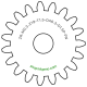 Zahnrad M0.3 / 19 Z AD 6,3mmBohrung (D) mm 1,50 Presspassung PBreite (T) mm 1,5POM-C natur[ZR-M0.3-Z19-T1.5-DA6.3-D1.5P-PN]