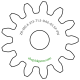 Zahnrad M0.4 / 13 Z AD 6,0mmBohrung (D) mm 1,50 Presspassung PBreite (T) mm 1,5POM-C natur[ZR-M0.4-Z13-T1.5-DA6-D1.5P-PN]