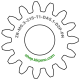 Zahnrad M0.3 / 15 Z AD 5,1mmBohrung (D) mm 2,00 Presspassung PBreite (T) mm 1,0POM-C natur[ZR-M0.3-Z15-T1-DA5.1-D2P-PN]