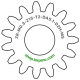 Zahnrad M0.3 / 15 Z AD 5,1mmBohrung (D) mm 2,00 Spielpassung HBreite (T) mm 2,0Messing MO58[ZR-M0.3-Z15-T2-DA5.1-D2H-MS]