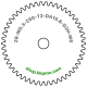 Zahnrad M0.3 / 50 Z AD 15.6mmBohrung (D) mm 2.00 Spielpassung HBreite (T) mm 2.0Messing MO58[ZR-M0.3-Z50-T2-DA15.6-D2H-MS]