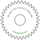 Zahnrad M0.2 / 34 Z AD 7.2mmBohrung (D) mm 2.00 Presspassung P8Breite (T) mm 1.0Messing MO58[ZR-M0.2-Z34-T1-DA7.2-D2P8-MS]