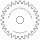 Zahnrad M0.35 / 28 Z AD 10.50mmBohrung (D) mm 2.00 H9Breite (T) mm 2.0POM-C natur[ZR-M0.35-Z28-T2-DA10.5-D2H9-PN]