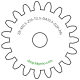 Zahnrad M0.5 / 19 Z AD 10.5mmBohrung (D) mm 2.00 Presspassung PBreite (T) mm 2.5POM-C natur[ZR-M0.5-Z19-T2.5-DA10.5-D2P-PN]
