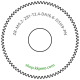 Zahnrad M0.2 / 81 Z AD 16.60mmBohrung (D) mm 5.00 H9Breite (T) mm 2.4POM-C natur[ZR-M0.2-Z81-T2.4-DA16.6-D5H9-PN]