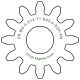 Zahnrad M0.4 / 12 Z AD 5,6mmBohrung (D) mm 2,00 Presspassung PBreite (T) mm 1,0POM-C natur[ZR-M0.4-Z12-T1-DA5.6-D2P-PN]
