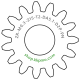 Zahnrad M0.3 / 15 Z AD 5,1mmBohrung (D) mm 2,00 Presspassung PBreite (T) mm 2,0POM-C natur[ZR-M0.3-Z15-T2-DA5.1-D2P-PN]