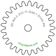 Zahnrad M0.3 / 25 Z AD 8.10mmBohrung (D) mm 1.00 H9Breite (T) mm 1.0POM-C natur[ZR-M0.3-Z25-T1-DA8.1-D1H9-PN]